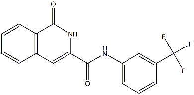 3-Isoquinolinecarboxamide,  1,2-dihydro-1-oxo-N-[3-(trifluoromethyl)phenyl]- 结构式