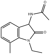 Acetamide,  N-(1-ethyl-2,3-dihydro-7-methyl-2-oxo-1H-indol-3-yl)- 结构式