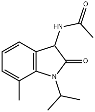 Acetamide,  N-[2,3-dihydro-7-methyl-1-(1-methylethyl)-2-oxo-1H-indol-3-yl]- 结构式