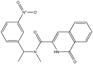 3-Isoquinolinecarboxamide,  1,2-dihydro-N-methyl-N-[1-(3-nitrophenyl)ethyl]-1-oxo- 结构式