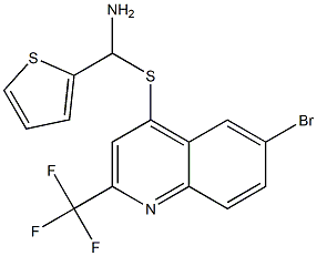 4-(2-AMINOTHEYLTHIO)-6-BROMO-2-(TRIFLUOROMETHYL)QUINOLINE 结构式