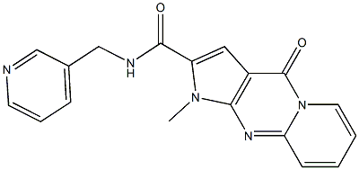 1-methyl-4-oxo-N-(3-pyridinylmethyl)-1,4-dihydropyrido[1,2-a]pyrrolo[2,3-d]pyrimidine-2-carboxamide 结构式