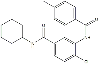 4-chloro-N-cyclohexyl-3-[(4-methylbenzoyl)amino]benzamide 结构式