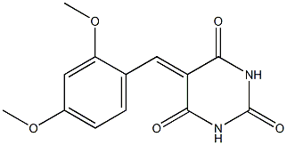 5-(2,4-dimethoxybenzylidene)-2,4,6(1H,3H,5H)-pyrimidinetrione 结构式