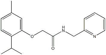 2-(2-isopropyl-5-methylphenoxy)-N-(2-pyridinylmethyl)acetamide 结构式