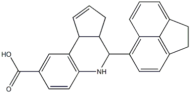 4-(1,2-dihydro-5-acenaphthylenyl)-3a,4,5,9b-tetrahydro-3H-cyclopenta[c]quinoline-8-carboxylic acid 结构式