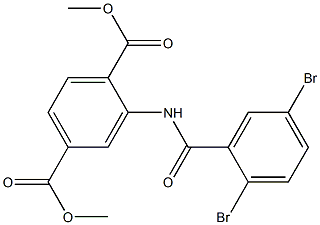 dimethyl 2-[(2,5-dibromobenzoyl)amino]terephthalate 结构式