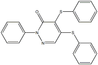 2-phenyl-4,5-bis(phenylsulfanyl)-3(2H)-pyridazinone 结构式