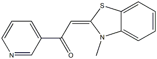 2-(3-methyl-1,3-benzothiazol-2(3H)-ylidene)-1-(3-pyridinyl)ethanone 结构式