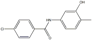 4-chloro-N-(3-hydroxy-4-methylphenyl)benzamide 结构式