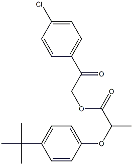 2-(4-chlorophenyl)-2-oxoethyl 2-(4-tert-butylphenoxy)propanoate 结构式