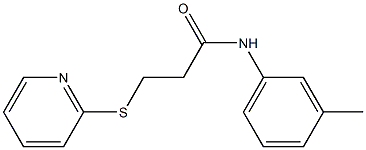 N-(3-methylphenyl)-3-(2-pyridinylsulfanyl)propanamide 结构式