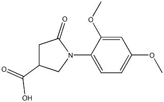 1-(2,4-dimethoxyphenyl)-5-oxo-3-pyrrolidinecarboxylic acid 结构式