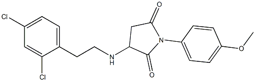 3-{[2-(2,4-dichlorophenyl)ethyl]amino}-1-(4-methoxyphenyl)-2,5-pyrrolidinedione 结构式