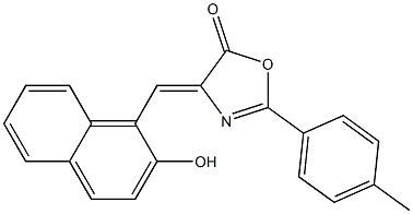 4-[(2-hydroxy-1-naphthyl)methylene]-2-(4-methylphenyl)-1,3-oxazol-5(4H)-one 结构式