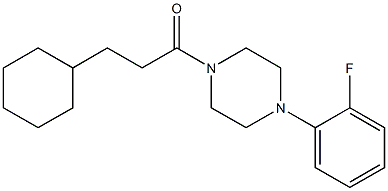 1-(3-cyclohexylpropanoyl)-4-(2-fluorophenyl)piperazine 结构式