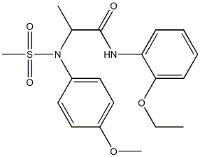 N-(2-ethoxyphenyl)-2-[4-methoxy(methylsulfonyl)anilino]propanamide 结构式