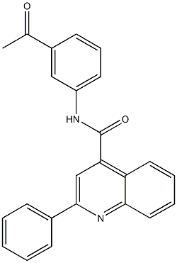 N-(3-acetylphenyl)-2-phenyl-4-quinolinecarboxamide 结构式