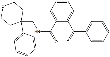 2-benzoyl-N-[(4-phenyltetrahydro-2H-pyran-4-yl)methyl]benzamide 结构式