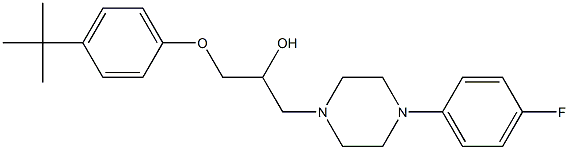 1-(4-tert-butylphenoxy)-3-[4-(4-fluorophenyl)piperazin-1-yl]propan-2-ol 结构式