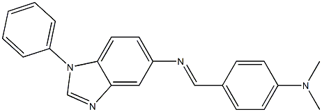 N-[4-(dimethylamino)benzylidene]-N-(1-phenyl-1H-benzimidazol-5-yl)amine 结构式