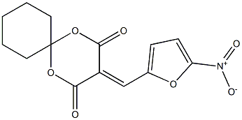 3-({5-nitro-2-furyl}methylene)-1,5-dioxaspiro[5.5]undecane-2,4-dione 结构式