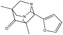 2-(2-furyl)-5,7-dimethyl-1,3-diazatricyclo[3.3.1.1~3,7~]decan-6-one 结构式