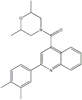 4-[(2,6-dimethyl-4-morpholinyl)carbonyl]-2-(3,4-dimethylphenyl)quinoline 结构式