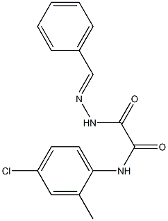 2-(2-benzylidenehydrazino)-N-(4-chloro-2-methylphenyl)-2-oxoacetamide 结构式