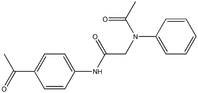 2-(acetylanilino)-N-(4-acetylphenyl)acetamide 结构式