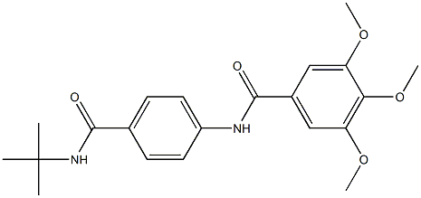 N-{4-[(tert-butylamino)carbonyl]phenyl}-3,4,5-trimethoxybenzamide 结构式