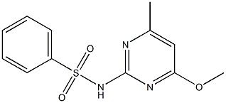 N-(4-methoxy-6-methyl-2-pyrimidinyl)benzenesulfonamide 结构式