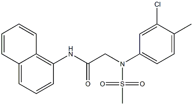 2-[3-chloro-4-methyl(methylsulfonyl)anilino]-N-(1-naphthyl)acetamide 结构式