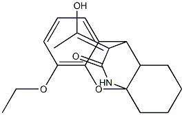 4-ethoxy-17-(1-hydroxyethylidene)-2-oxa-15-azatetracyclo[7.5.3.0~1,10~.0~3,8~]heptadeca-3,5,7-trien-16-one 结构式