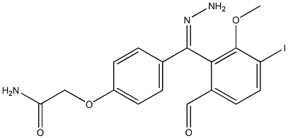 2-{4-[2-(4-iodo-3-methoxybenzoyl)carbohydrazonoyl]phenoxy}acetamide 结构式