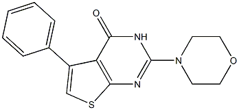 2-(4-morpholinyl)-5-phenylthieno[2,3-d]pyrimidin-4(3H)-one 结构式