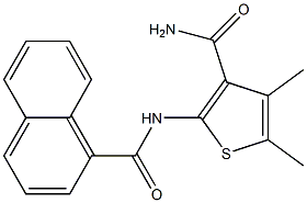4,5-dimethyl-2-(1-naphthoylamino)-3-thiophenecarboxamide 结构式