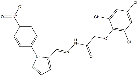 N'-[(1-{4-nitrophenyl}-1H-pyrrol-2-yl)methylene]-2-(2,4,6-trichlorophenoxy)acetohydrazide 结构式