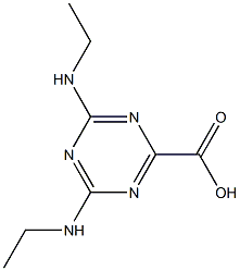 4,6-bis(ethylamino)-1,3,5-triazine-2-carboxylic acid 结构式