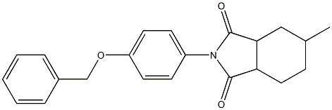 2-[4-(benzyloxy)phenyl]-5-methylhexahydro-1H-isoindole-1,3(2H)-dione 结构式