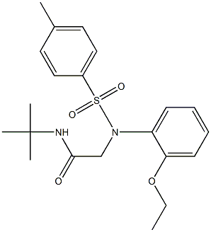 N-(tert-butyl)-2-{2-ethoxy[(4-methylphenyl)sulfonyl]anilino}acetamide 结构式