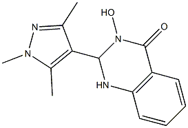 3-hydroxy-2-(1,3,5-trimethyl-1H-pyrazol-4-yl)-2,3-dihydro-4(1H)-quinazolinone 结构式