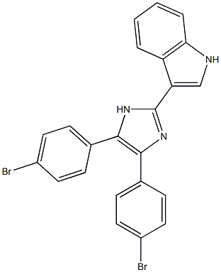 3-[4,5-bis(4-bromophenyl)-1H-imidazol-2-yl]-1H-indole 结构式