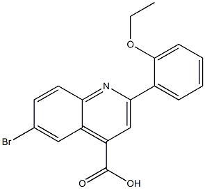 6-bromo-2-(2-ethoxyphenyl)-4-quinolinecarboxylic acid 结构式