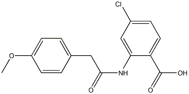 4-chloro-2-{[(4-methoxyphenyl)acetyl]amino}benzoic acid 结构式