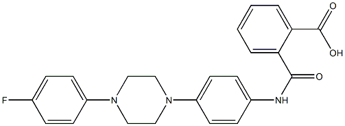 2-({4-[4-(4-fluorophenyl)-1-piperazinyl]anilino}carbonyl)benzoic acid 结构式