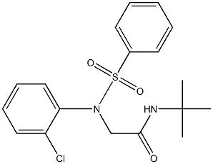 N-(tert-butyl)-2-[2-chloro(phenylsulfonyl)anilino]acetamide 结构式