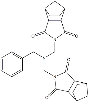 4-({benzyl[(3,5-dioxo-4-azatricyclo[5.2.1.0~2,6~]dec-4-yl)methyl]amino}methyl)-4-azatricyclo[5.2.1.0~2,6~]decane-3,5-dione 结构式