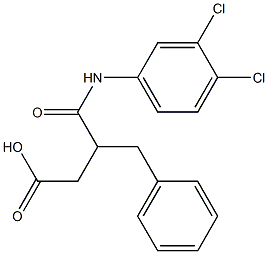 3-benzyl-4-(3,4-dichloroanilino)-4-oxobutanoic acid 结构式