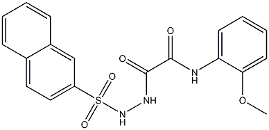 N-(2-methoxyphenyl)-2-[2-(2-naphthylsulfonyl)hydrazino]-2-oxoacetamide 结构式